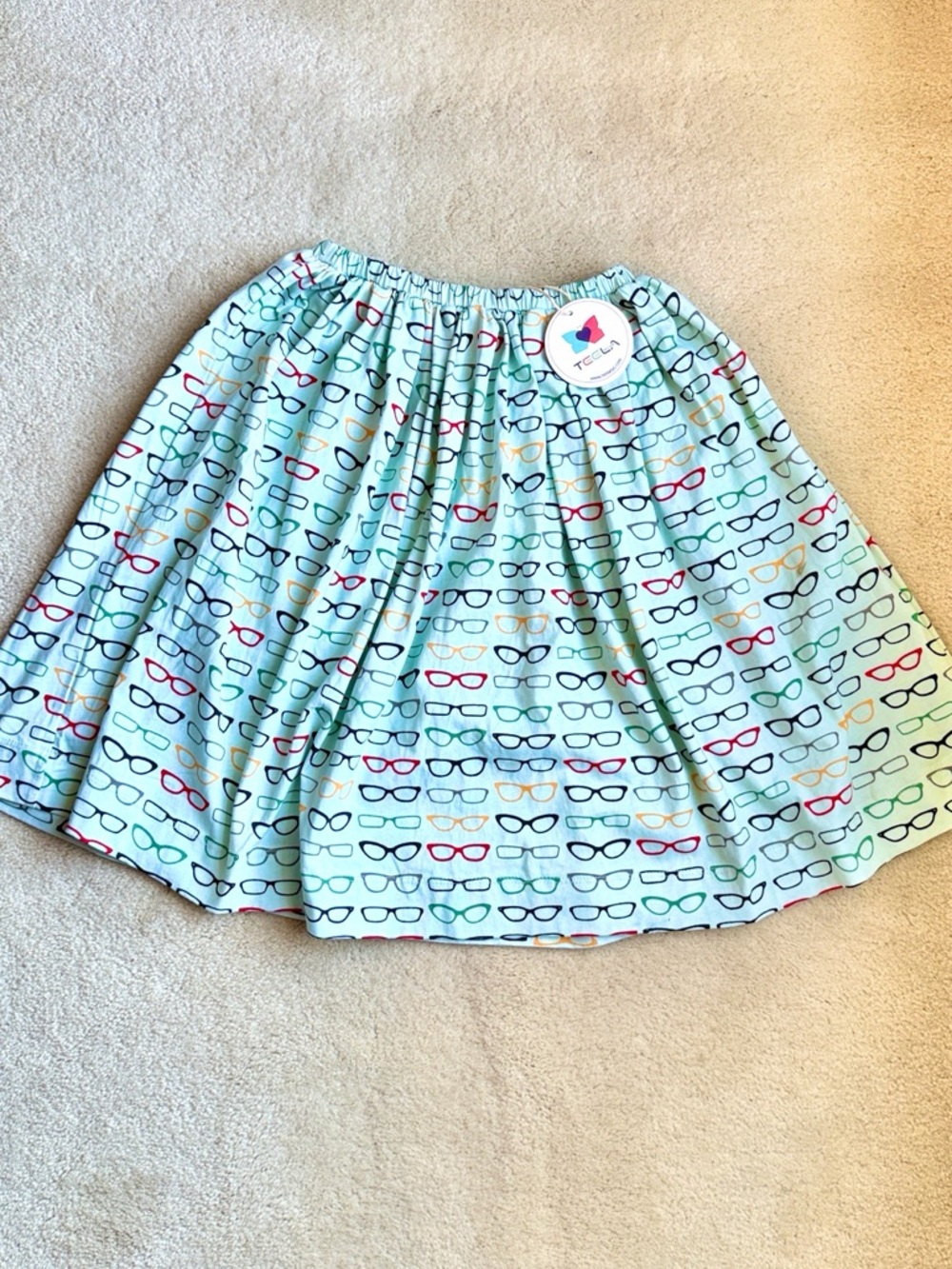 Boutique Girls Eyeglasses Print Skirt Size 10 NWT Novelty Teela NYC